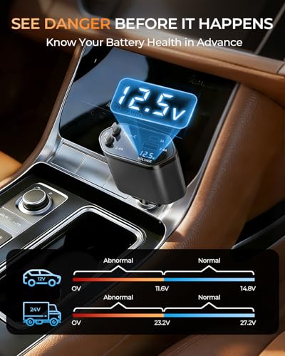 4 in 1 Retractable Car Charger (Gray)