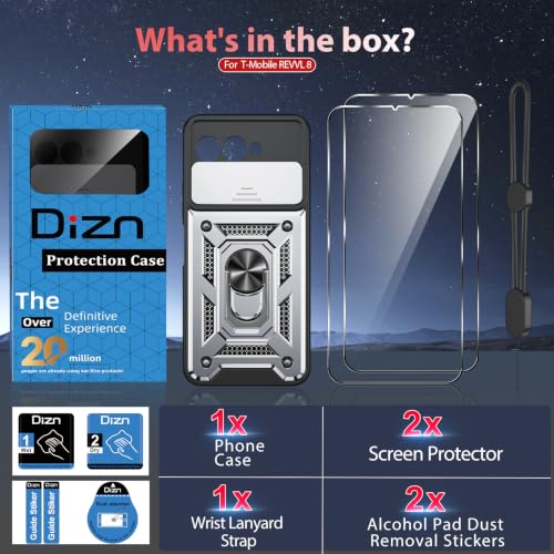 for T Mobile Revvl 8 Phone Case (T-Mobile Revvl 8 (6.5") / Silver)