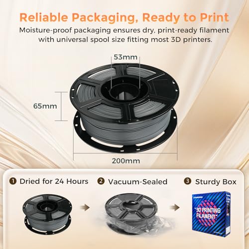 PLA Filament 1.75mm + (Matte Grey)