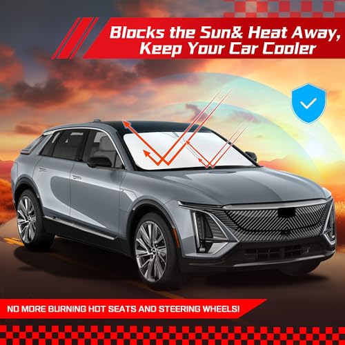 Windshield Sun Shade for Cadillac Lyriq Electric 2023 (for Cadillac Lyriq Electric 2023-2026 2027)
