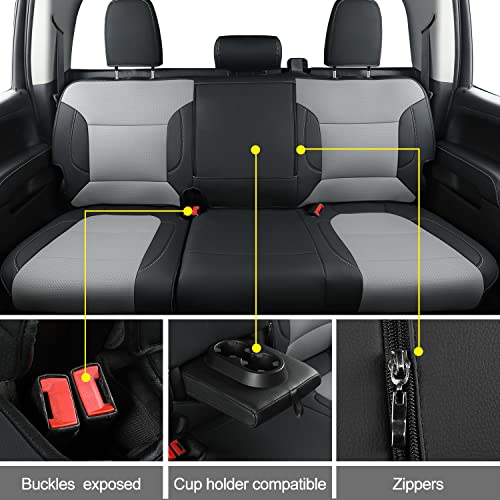 Custom Fit Seat Covers for 2019 (A ( 2019-2024 Crew Cab) / Black & Gray)
