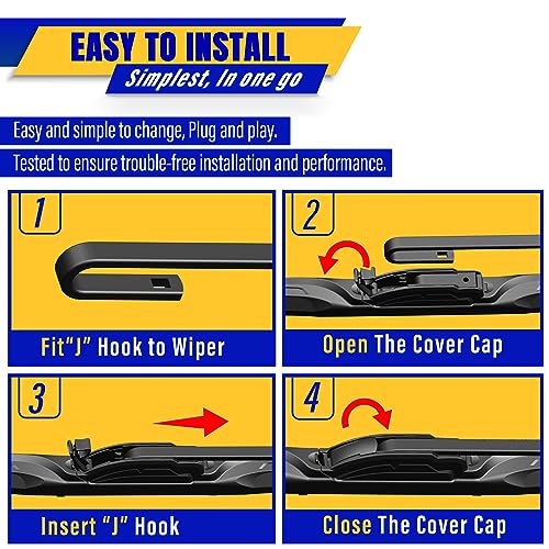 3 Wipers Fits Dodge Caravan 08 (26"+20"+16")