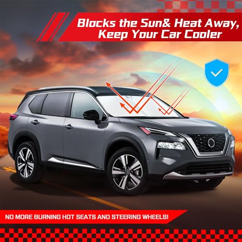 Windshield Sun Shade for Nissan Rogue 2021 (for Ni-ssan Rogue 2021-2026)