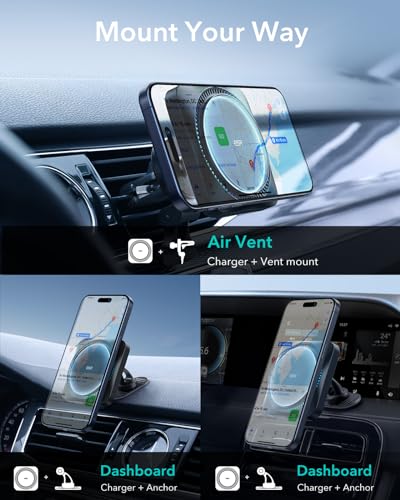 for MagSafe Car Mount Charger with CryoBoost Cooling for iPhone 17