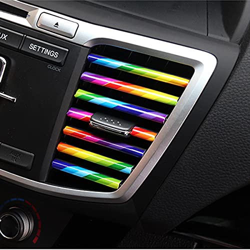20PCS Waterproof Bendable Car Air Vent Trim Strips (Multicolor)