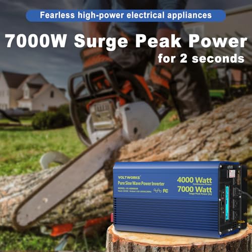 4000 Watt Inverter Pure Sine Wave Inverter 12V to 110V 120V AC