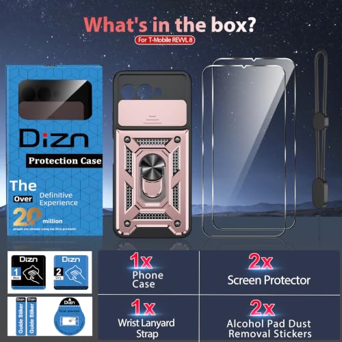 for T Mobile Revvl 8 Case (T-Mobile Revvl 8 (6.5") / Rose Gold)