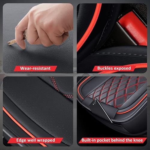 Front Ram Seat Cover for 2009 (Black And Red / Front (2PCS))
