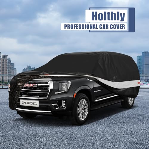 10 Layers SUV Car Cover Custom Fit for GMC Yukon XL (Black Gray / Custom Fit for GMC Yukon XL)