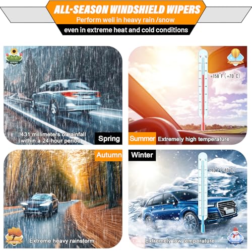 Windshield Wiper Blade Replacement for Chevy Tahoe Suburban Yukon (22"+22"+13A")