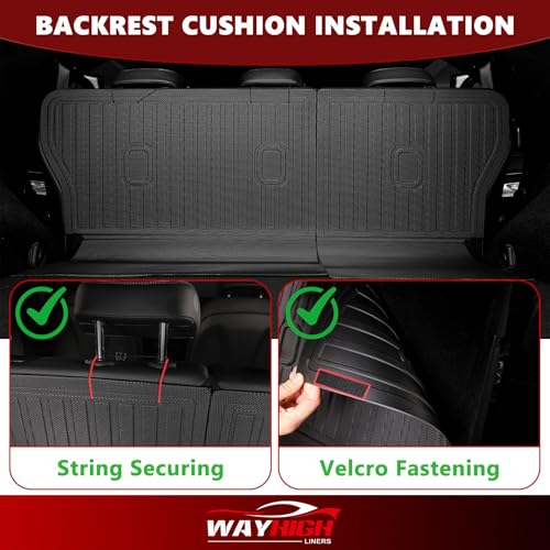 All Weather Floor Mats and Cargo Mat Set for Ford Expedition Max 7 Seats 2021 (BLACK)