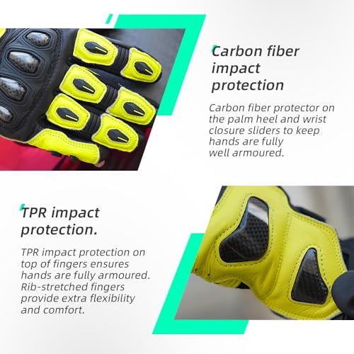 SPS 3 Motorcycle Gloves (Yellow SPS-3 / XL Youth)