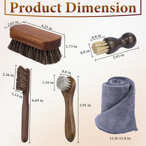 5 PCS Leather Brush Car Detailing (5 Pcs)