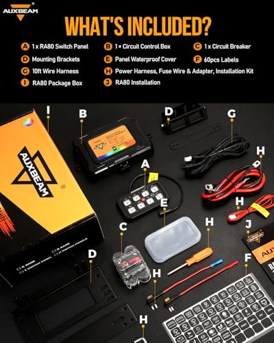 8 Gang Switch Panel RA80 Toggle Momentary Pulsed RGB Dimmabl (8 Gang (Single-Sided Output) / RGB (Without APP))
