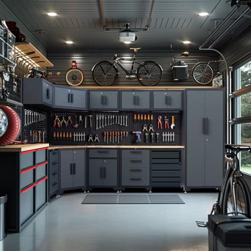 15 Piece Corner Garage Storage Cabinet System (Set)