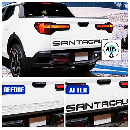 Tailgate Inserts Letters Compatible for 2022 2023 2024 2025 2026 Santa Cruz 3D Raised & Strong Adhesive Decals Letters Rear Emblem Decal Sticker Compatible for Santa Cruz Accessories (Gloss Black)