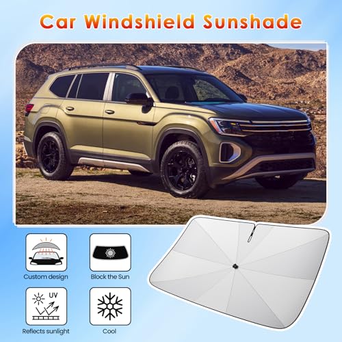 for Car Windshield Sunshade Umbrella 2018 (for 2018-2026 VW Atlas)