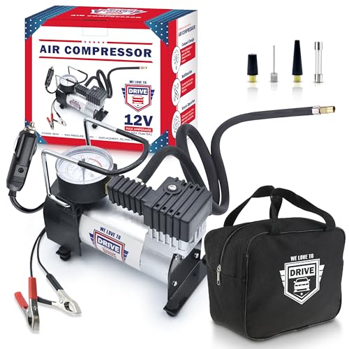 Tire Inflator Portable Air Compressor (Silver)
