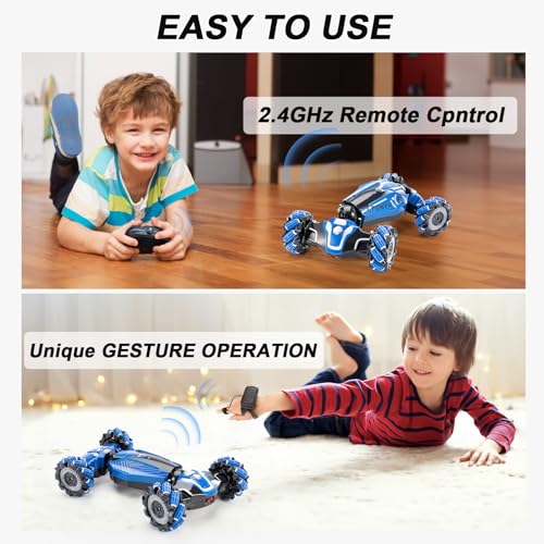 Remote Controlled Gesture Stunt Car (Deep Blue)