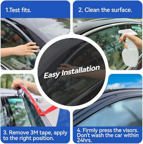 Window Visors Rain Guards for 2015 (2015-2026 f150 supercab)
