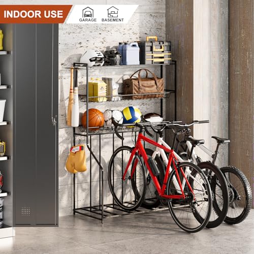 4 Bike Stand Bike Rack Garage with 3 (Large)