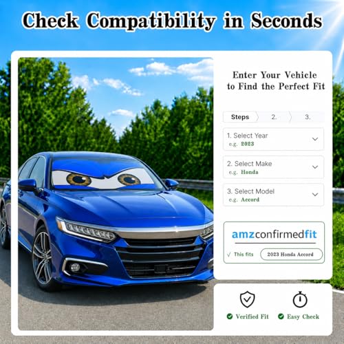 Car Windshield Sun Shade Umbrella (Monster Blue)