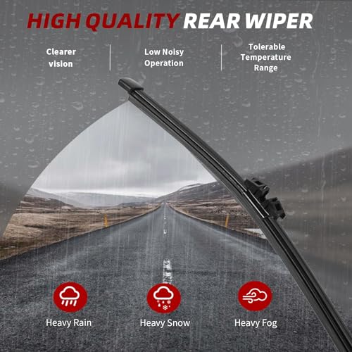 Premium Windshield Wiper Blades Replacement for BMW X3 2018 (26"+20"+12"(Top Lock))