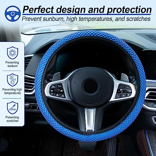 Elastic Stretch Steering Wheel Cover (Blue)