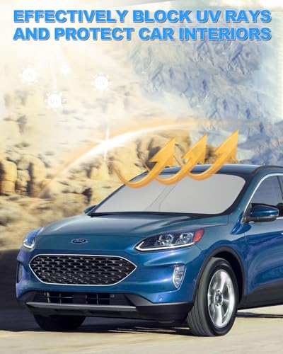 Foldable Front Windshield Sunshade fit for Ford Escape 2020 (For Ford Escape 20-26)
