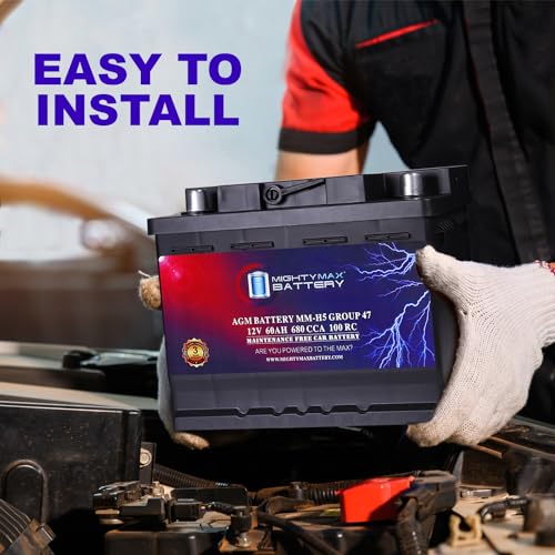 MM H5 Start and Stop Car BCI Group Size 47 12V 60 AH (Group 47)