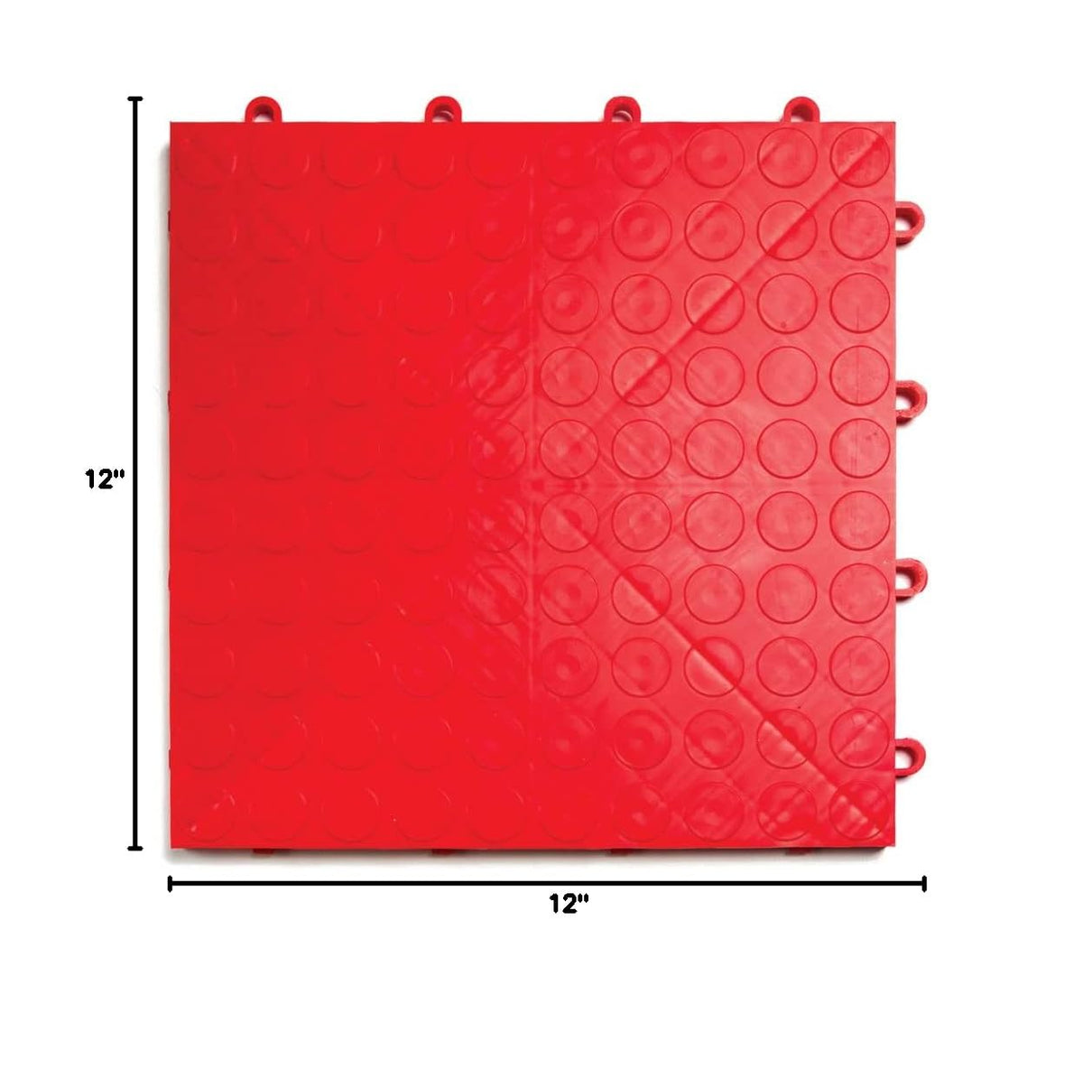 SnapLock GarageDeck 12"x12" Interlocking Garage Floor Tiles (24 Pack / Red)
