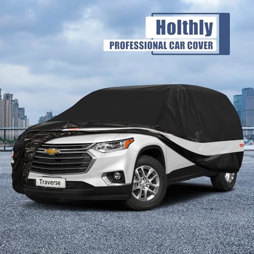 10 Layers SUV Car Cover Custom Fit for Chevrolet Chevy Traverse (Black Gray / Custom Fit for Chevrolet Traverse)