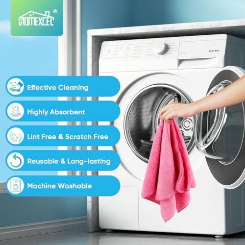 Pink Microfiber Cleaning Cloth (Pink)