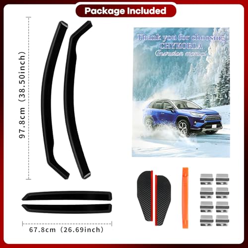 4PCS in Channel Window Rain Guards Fit for Hyundai Elantra 2021 (For 2021-2026 Elantra)