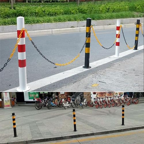Safety Barrier Bollard for Driveways (Black (3pcs))