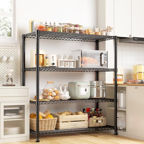 35.5"W 4 Tier Wire Shelving (4 Tier-14"D x 35.5"W x 59"H)