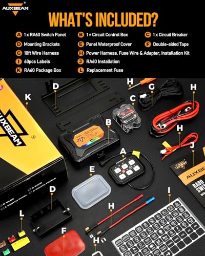 6 Gang Switch Panel RA60 3 Modes RGB Dimmable IP65 Waterproof (6 Gang / RGB (Without APP))