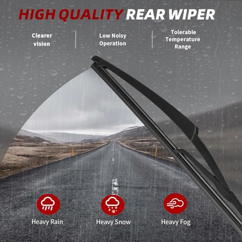 Premium Windshield Wiper Blades Replacement for Nissan Rogue 2014 (26"+17"+12"(U/J Hook))