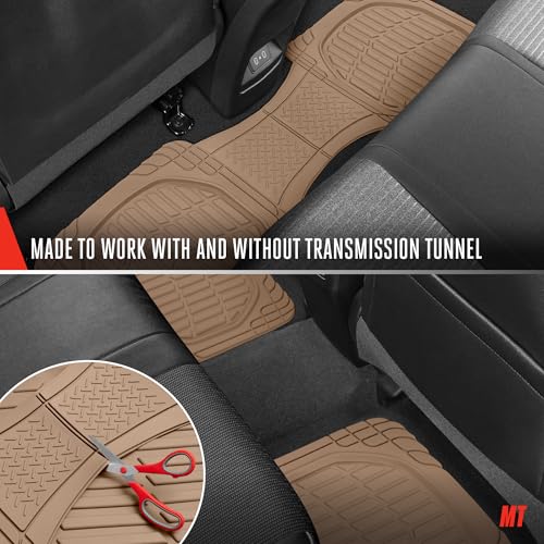 FlexTough LITE Rubber Car Mats Full Set (Full Set Lite (Sedan, Compact) / Beige Lite)