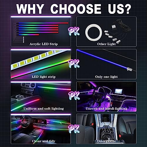 Dreamcolor Acrylic Interior Car Lights (dreamcolor 6 lights)