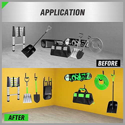SWANLAKE Heavy Duty Garage Storage Utility Hooks (Green)