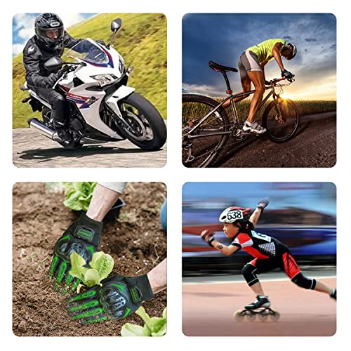 Motorcycle Gloves Touch Screen Full Finger Riding Gloves Knuckle Protection for Men and Women for Dirt Riding (Blue / X-Large)