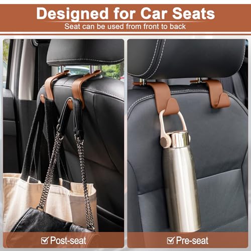 Car Seat Headrest Hook (Brown)