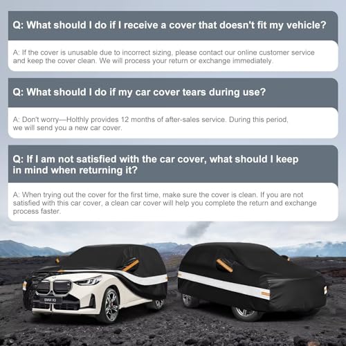 10 Layers SUV Car Cover Custom Fit for BMW X3 (Black Gray / Custom Fit for BMW X3)