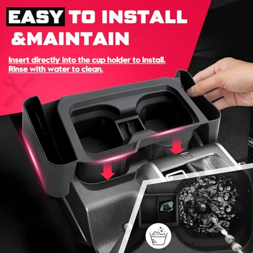 2‑in‑1 Center Console Cup Insert for 2016‑2023 Tacoma (For 16-23 Tacoma)