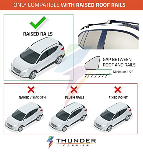 Catch USA Car Roof Rack Cross Bars for Subaru Outback Wilderness with Lock 2021 2022 2023 Aluminum Cross Bar for Rooftop Cargo Carrier Luggage Kayak Canoe Bike Snowboard (BLACK)