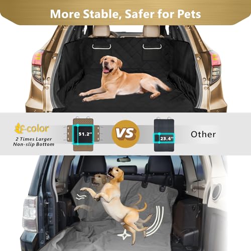 SUV Cargo Liner for Dogs (Black with Pockets / Large Extended (With Flaps) 93")