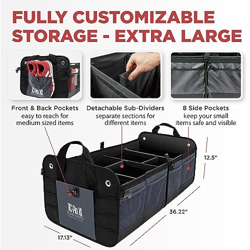 Car Trunk Organizer for SUV (ExtraLarge / Gray)
