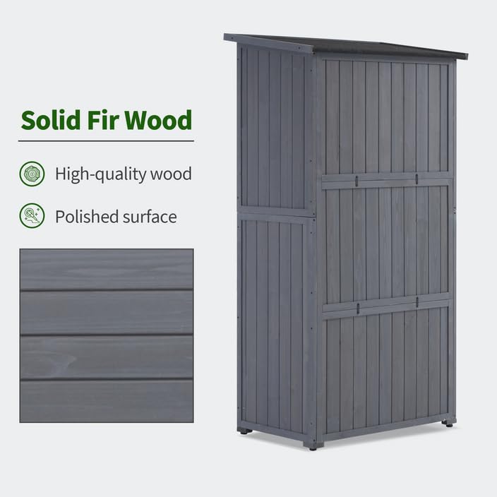 Outdoor Storage Cabinet (Gray / Medium)