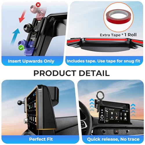Car Phone Holder for Toyota Tacoma 2024 (Fit for 24-26 Tacoma & 25-26 4Runner, 8-Inch)